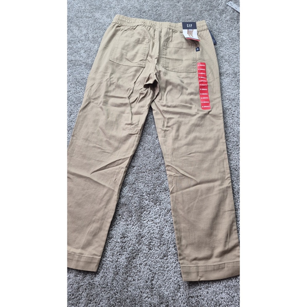 NWT Gap Pull On Pants Khaki Boys Size XS Kids Beige Pockets Stretch